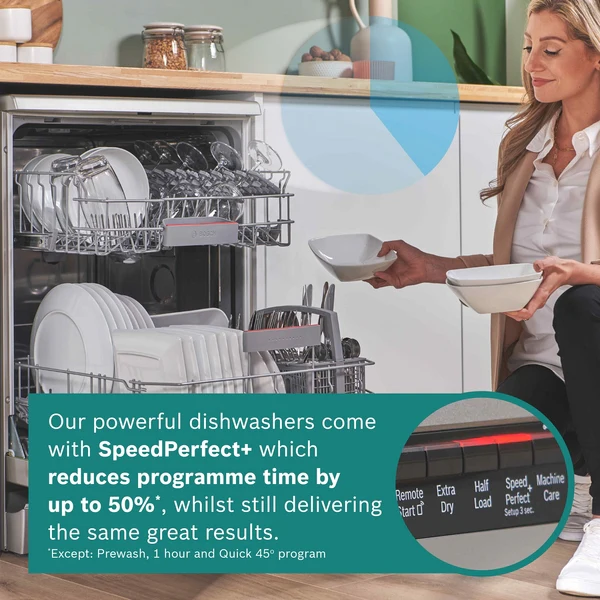 Bosch Series 4, free-standing dishwasher, 60 cm, Brushed steel anti-fingerprint | BSH SMS4EKI06G - Image 10