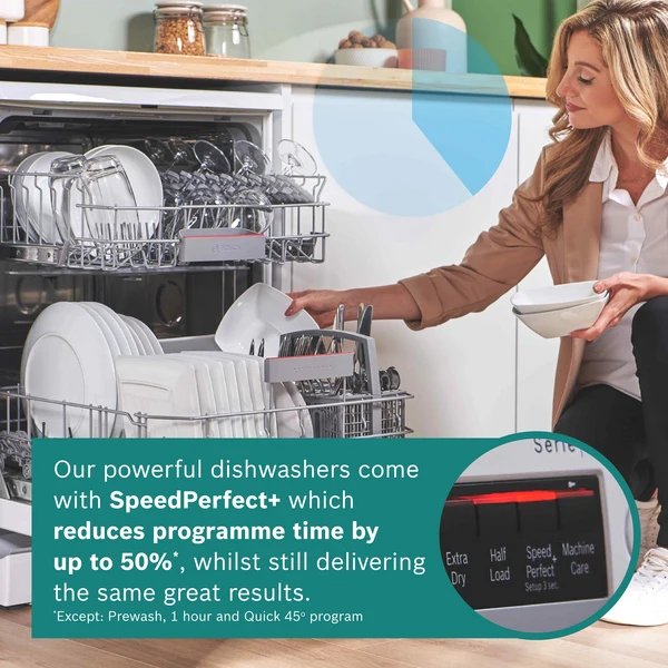 Bosch Series 4, free-standing dishwasher, 60 cm - White| BSH SMS4EKW06G - Image 9