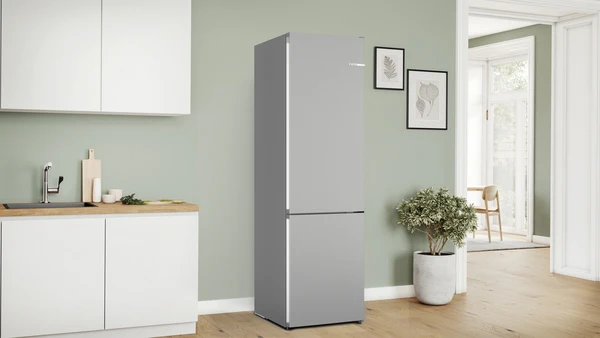 Bosch Series 4, free-standing fridge-freezer with freezer at bottom, 203 x 60 cm - Stainless steel look | BSH KGN392LBFG - Image 2