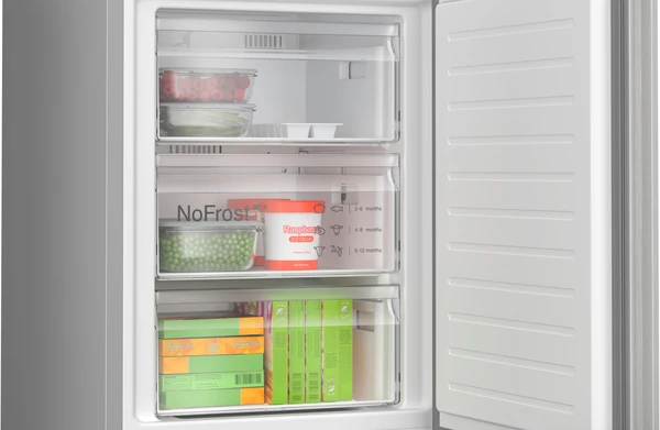Bosch Series 4, free-standing fridge-freezer with freezer at bottom, 203 x 60 cm - Stainless steel look | BSH KGN392LBFG - Image 7