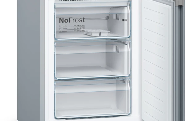 Bosch Series 4, free-standing fridge-freezer with freezer at bottom, 203 x 60 cm - Stainless steel look| BSH KGN392LEBG - Image 6