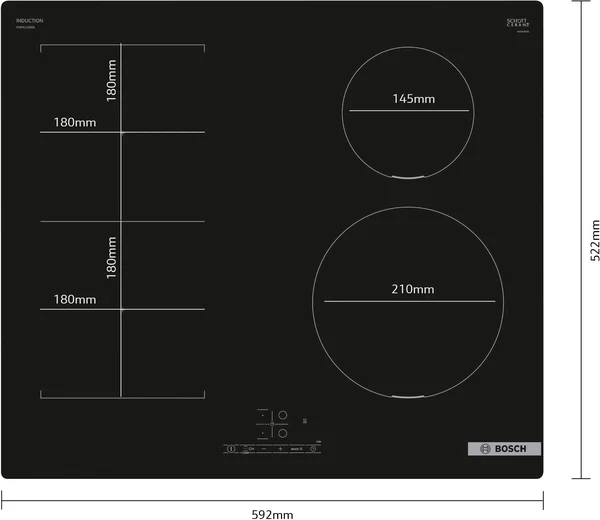 Bosch Series 4, Induction hob, 60 cm - Black | BSH PWP611BB5B - Image 5
