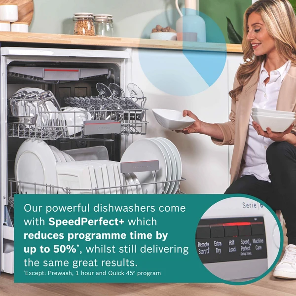 Bosch Series 6, free-standing dishwasher, 60 cm - White | BSH SMS6ZCW10G - Image 11