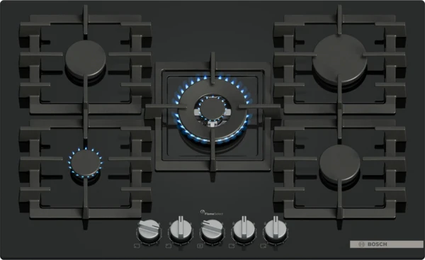 Bosch Series 6, Gas hob, 75 cm, Tempered glass - Black | BSH PPQ7A6I40 - Image 2