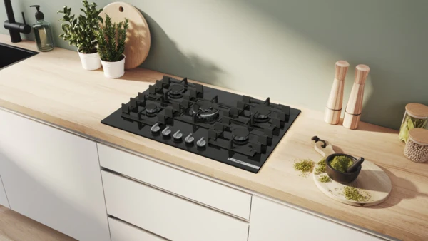 Bosch Series 6, Gas hob, 75 cm, Tempered glass - Black | BSH PPQ7A6I40 - Image 5