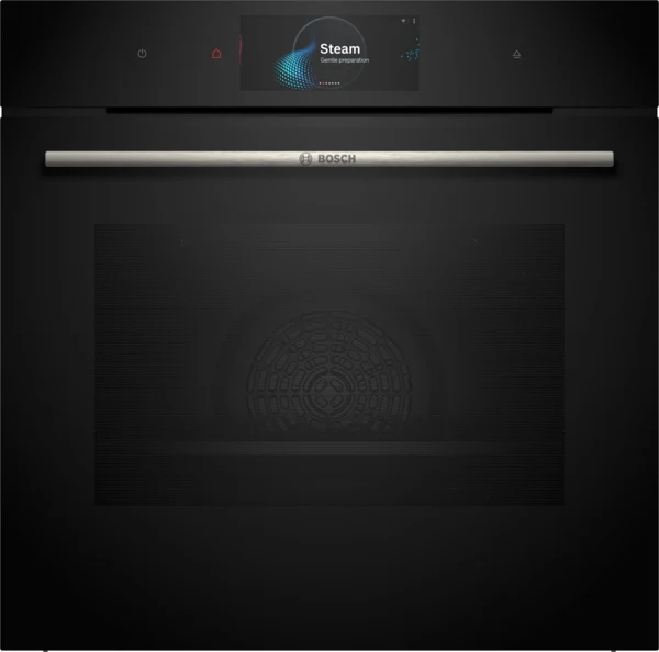 Bosch Series 8, Built-in oven with steam function, 60 x 60 cm - Black | BSH HSG7584B1