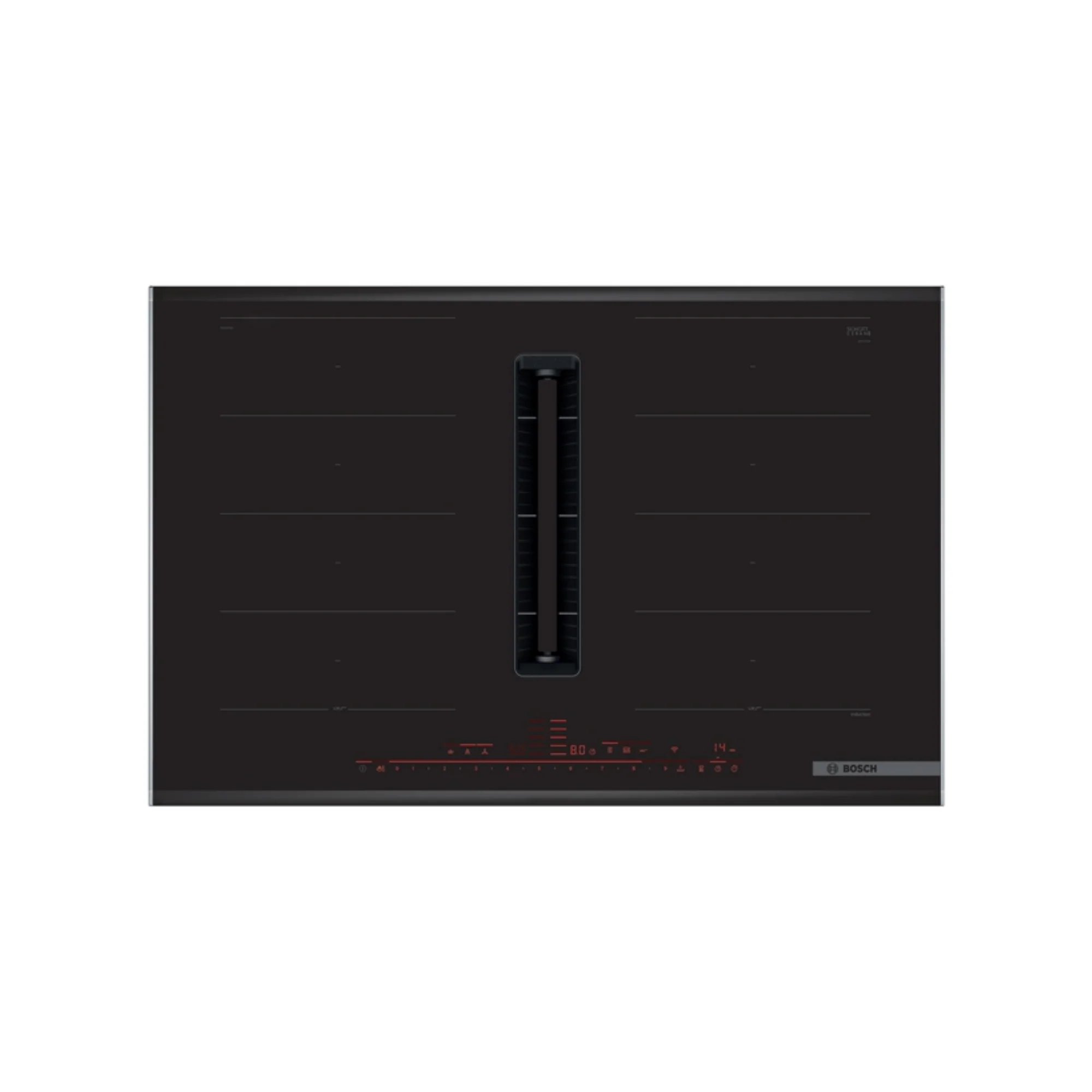Bosch Series 8, Induction hob with integrated ventilation system, 80 cm, surface mount with frame | BSH PXX875D67E