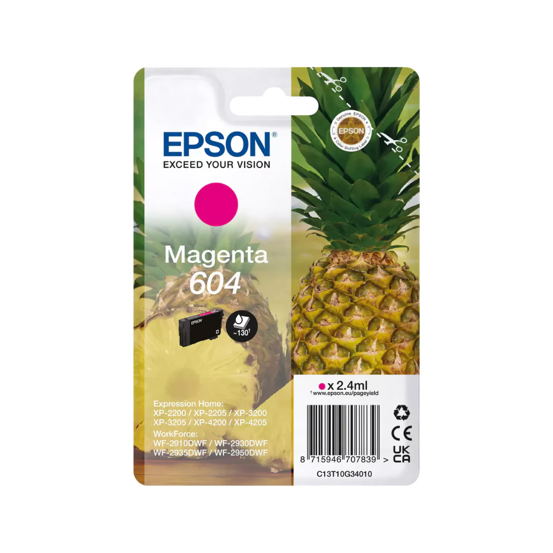 EPSON 604 Pineapple Ink - Magenta | C13T10G34010