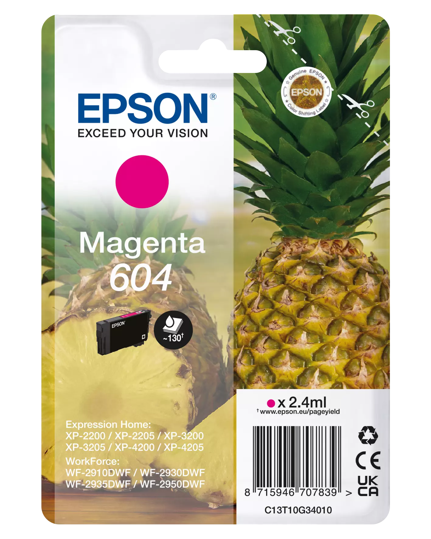 EPSON 604 Pineapple Ink - Magenta | C13T10G34010 - Image 2