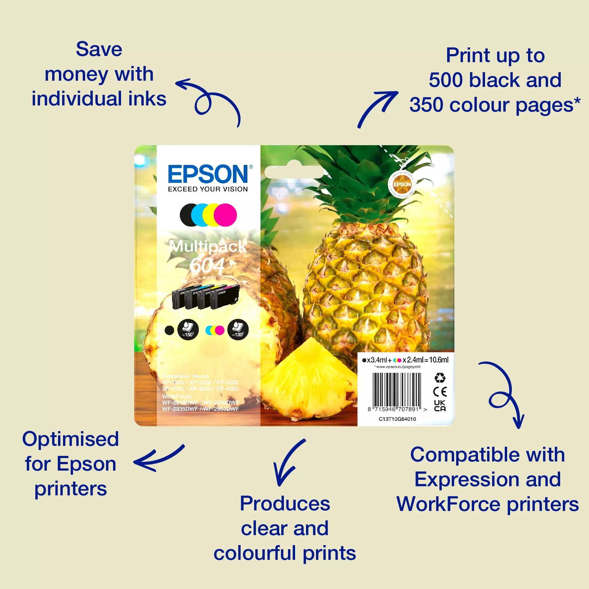 Epson 604XL Pineapple Single - Black || C13T10H14010 - Image 3