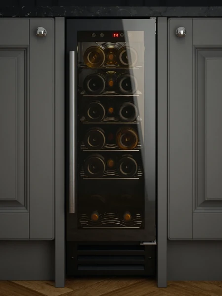 Cata Wine Cooler 18 Bottle Capacity • Wooden Shelves • LED Lighting • LED Temperature Display | UBBKWC30 - Image 4