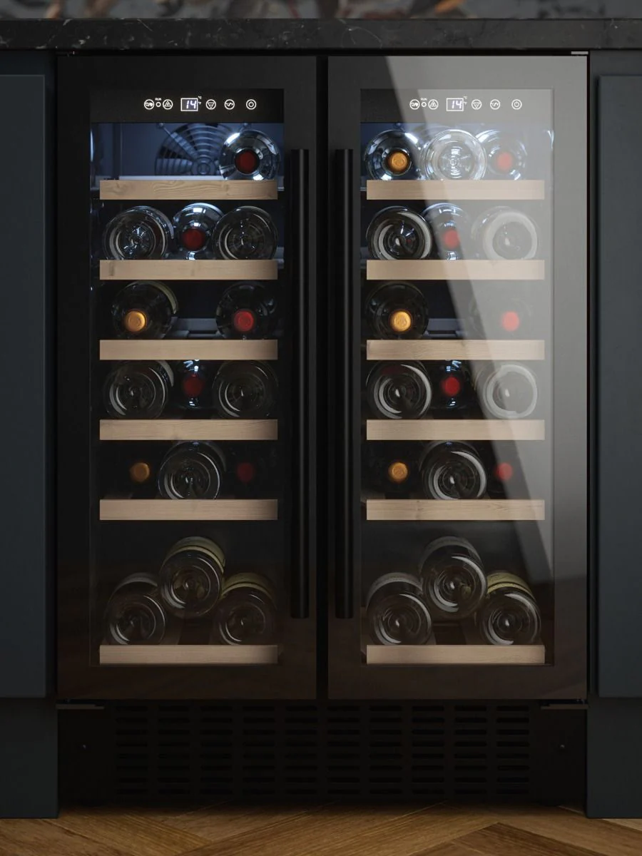 CATA Wine Cooler - Black Glass Finish || UBBKWC60DD