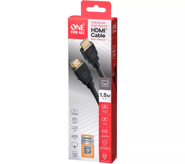 ONE FOR ALL Premium High Speed HDMI Cable with Ethernet - 1.5 m | CC5015 - Image 6