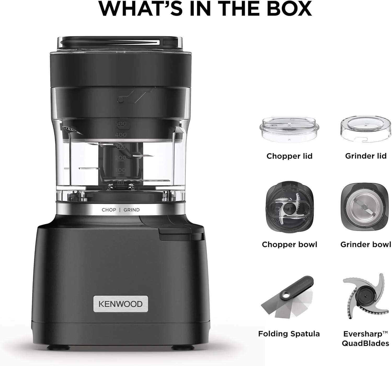 *OPEN BOX* Kenwood Duo Prep 2-in-1 Chopper/Grinder | CHP80.000BK - Image 10