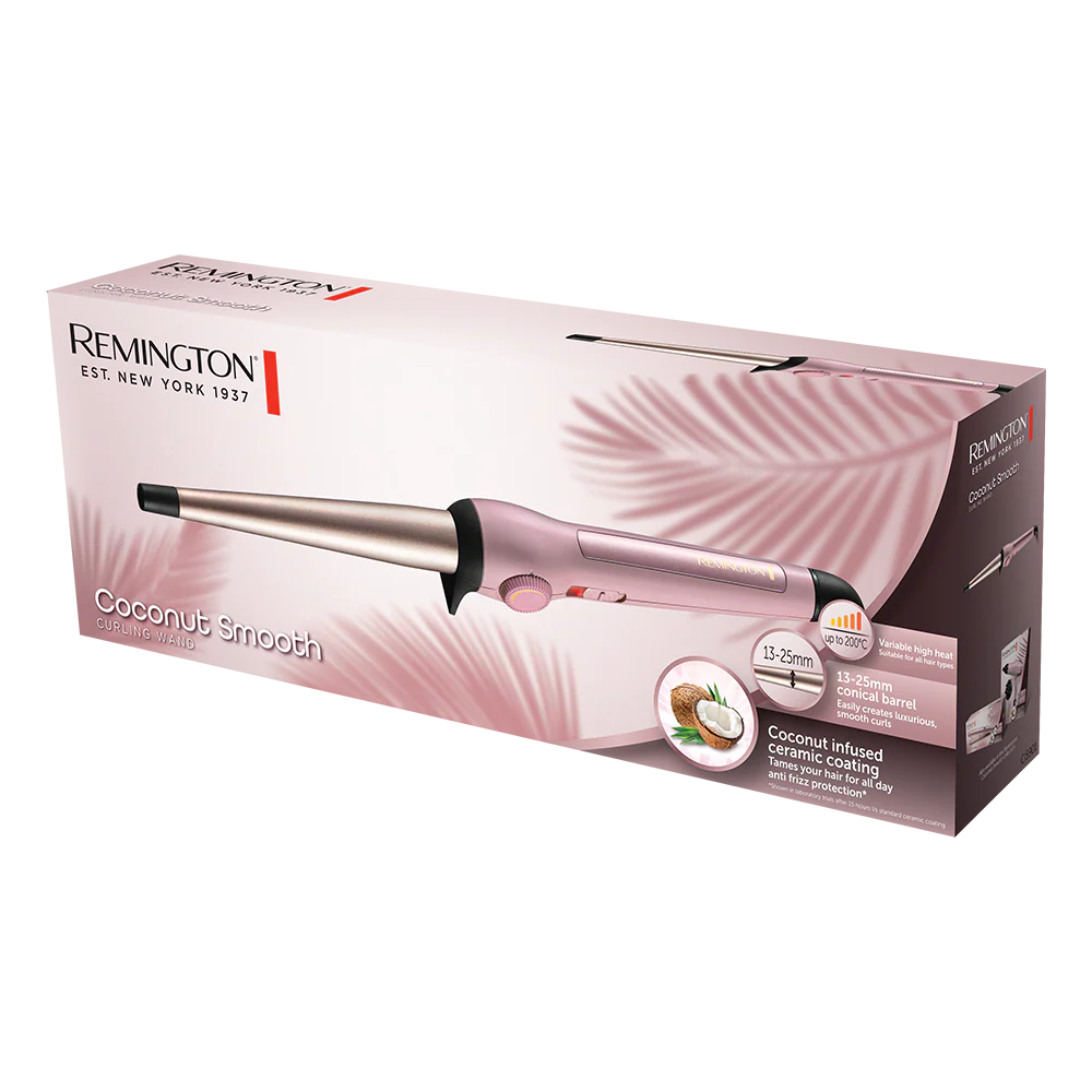 Remington Coconut Smooth Curling Wand - Pink | CI5901 - Image 4