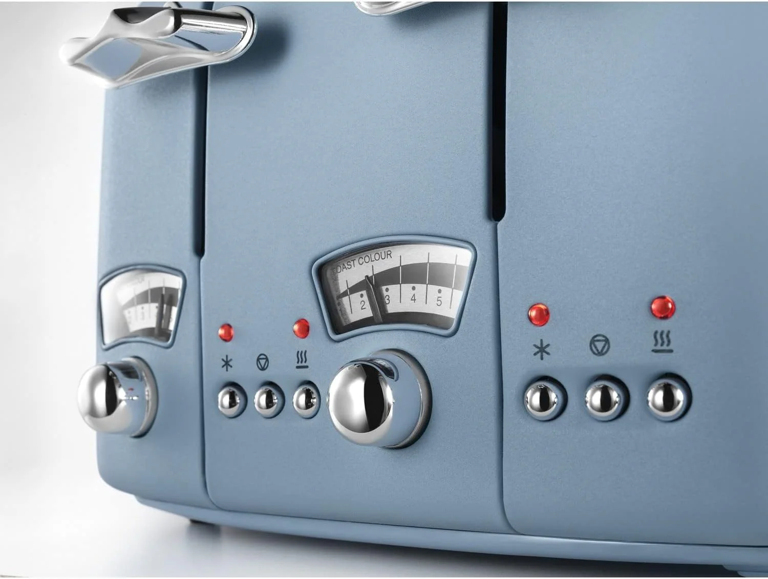 DELONGHI Argento Flora 4 Slice Toaster - Blue | CT04AZ - Image 3