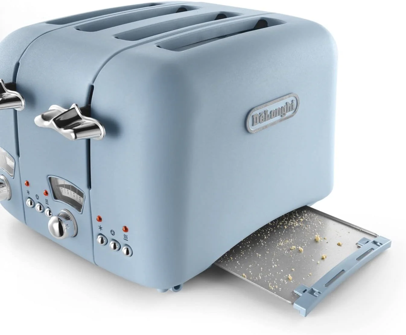 DELONGHI Argento Flora 4 Slice Toaster - Blue | CT04AZ - Image 4