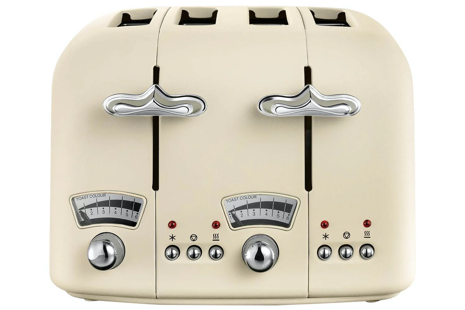 DELONGHI Argento Flora 4 Slice Toaster - Beige | CT04BG - Image 2