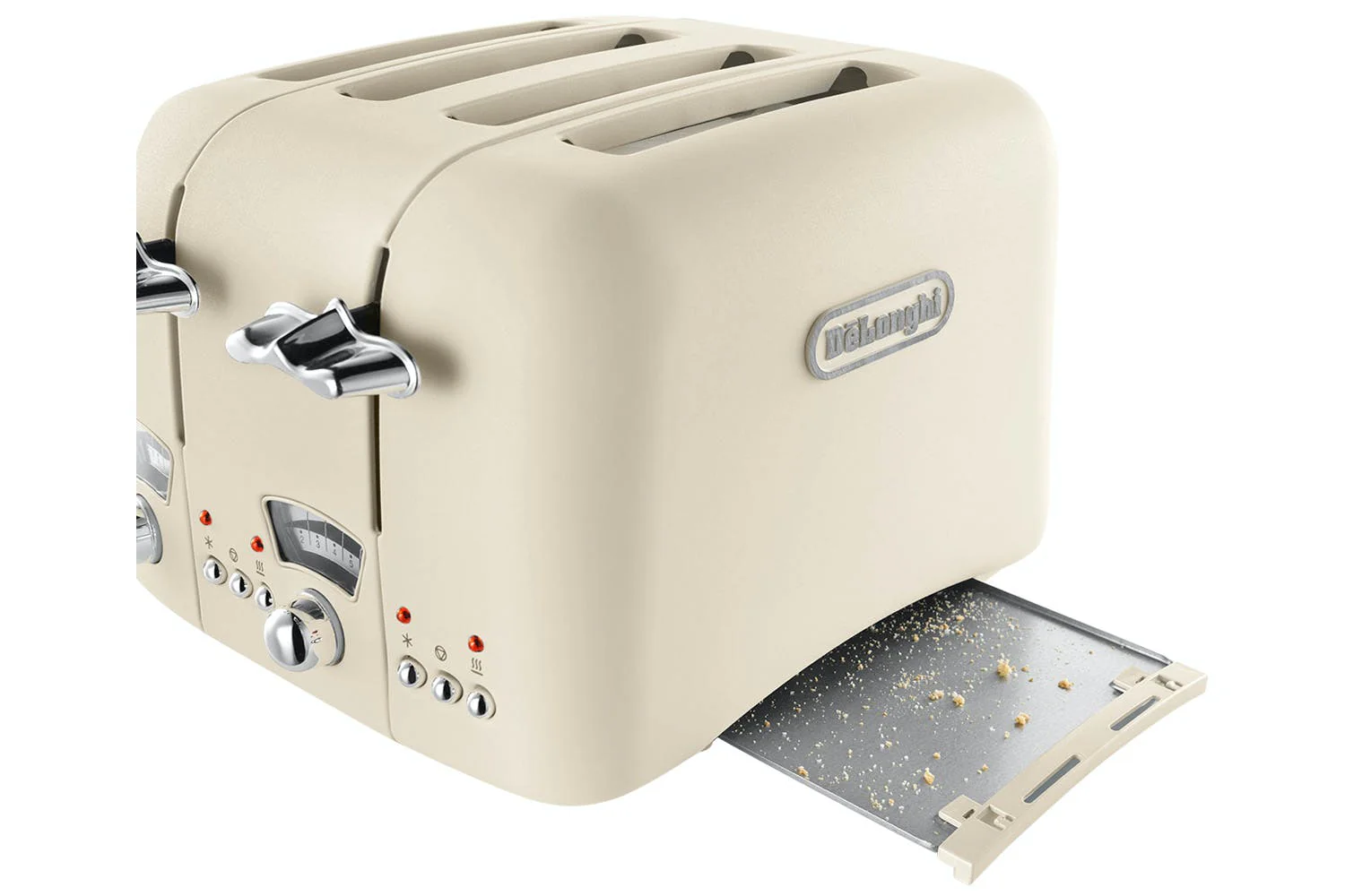 DELONGHI Argento Flora 4 Slice Toaster - Beige | CT04BG - Image 5