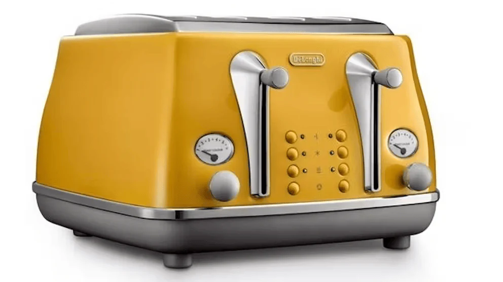 DELONGHI Icona Capitals 4 Slice Toasted - Yellow | CTOC4003Y - Image 5