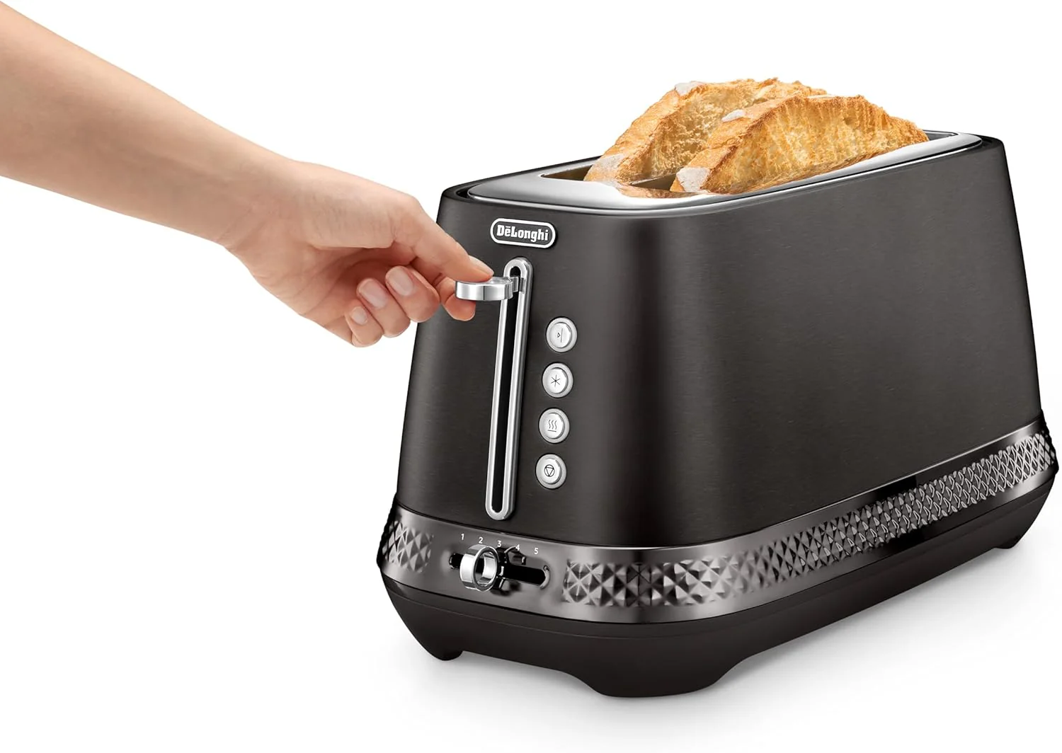 DeLonghi Diadema 2 Slice Toaster - Black | CTV3003.BK - Image 4
