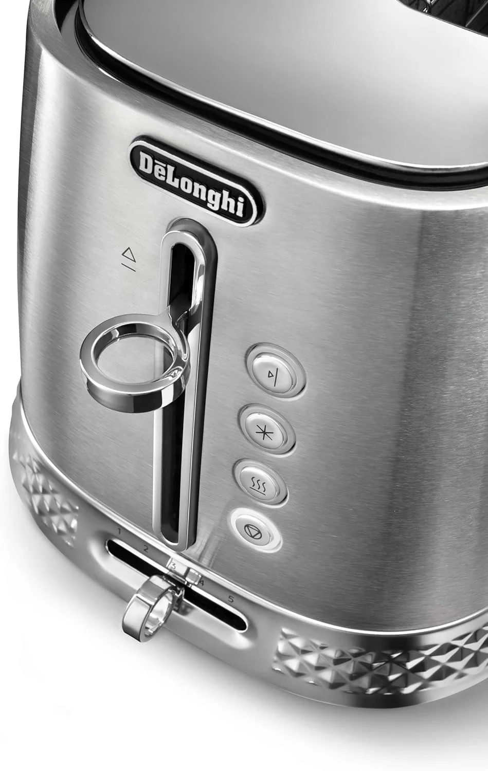 DeLonghi Diadema 2 Slice Toaster - Metal | CTV3003.M - Image 4