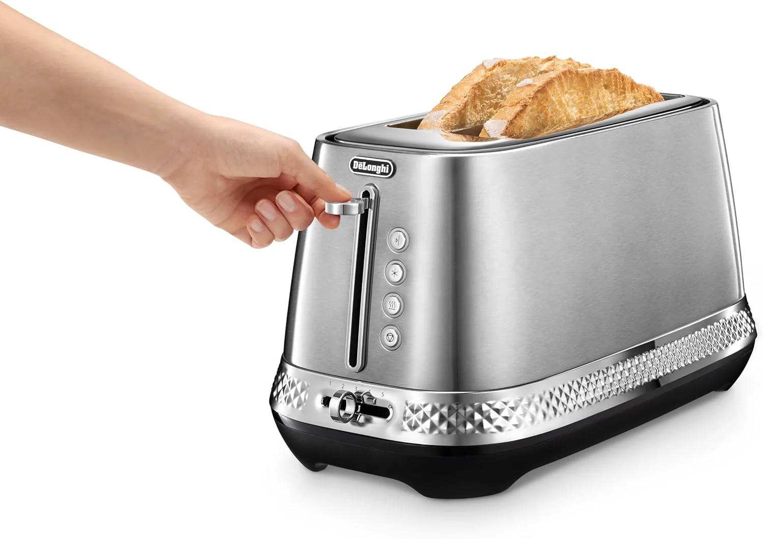 DeLonghi Diadema 2 Slice Toaster - Metal | CTV3003.M - Image 5