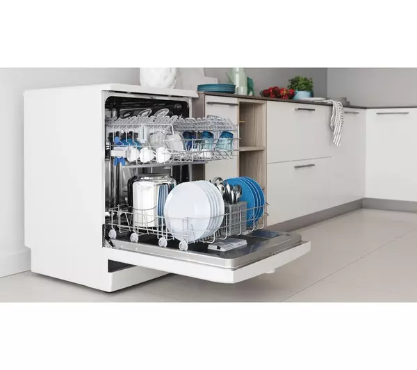 Indesit 14 Place Dishwasher Freestanding Dishwasher - White || D2FHK26UK - Image 4