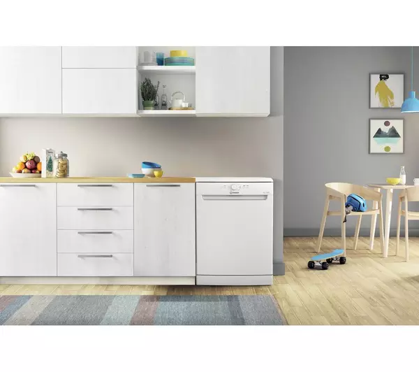 Indesit 14 Place Dishwasher Freestanding Dishwasher - White || D2FHK26UK - Image 5