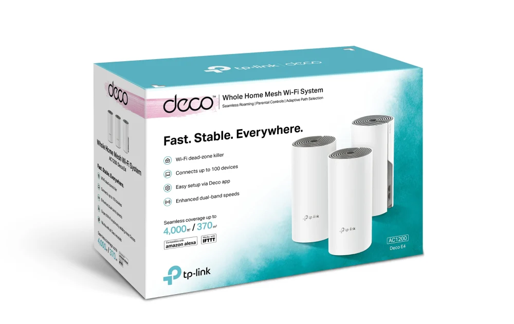 TP-Link AC1200 Whole Home Mesh Wi-Fi System Deco E4 3 Pack | DECO E4 3 - Image 5