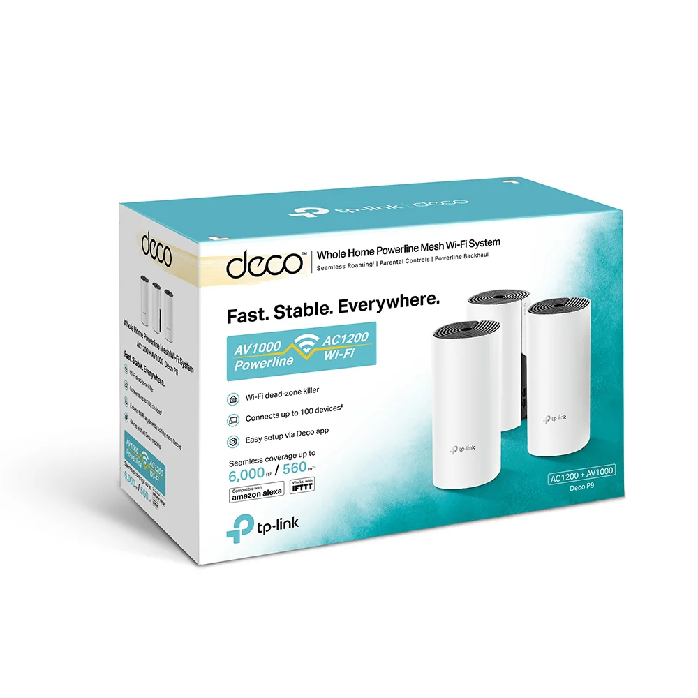TP-Link Deco Hybrid Mesh Whole Home Wi-Fi Extender System With Powerline || DECO P9(3PACK) - Image 5
