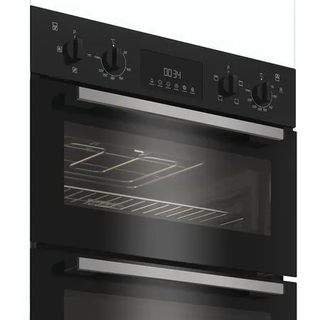 Indesit Built In Electric Fan Double Oven - Black | DII10DB - Image 3