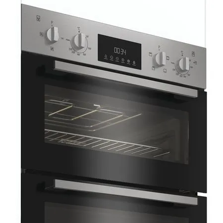 Indesit Built In Electric Fan Double Oven - Stainless Steel | DII10DIX - Image 2