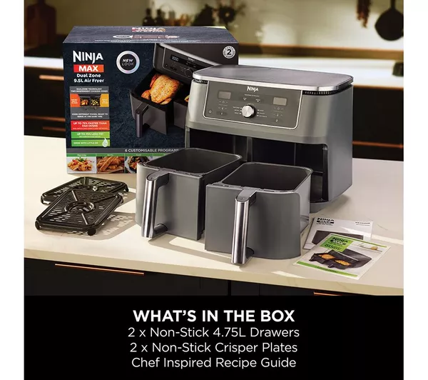Ninja MAX 6-in-1 Dual Zone Air Fryer 9.5L | DZ400UK - Image 9
