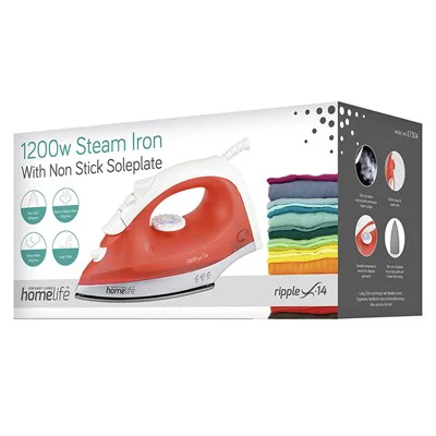 Lloytron HomeLife 1200w Steam Iron - Non-Stick Soleplate | E7304 - Image 2