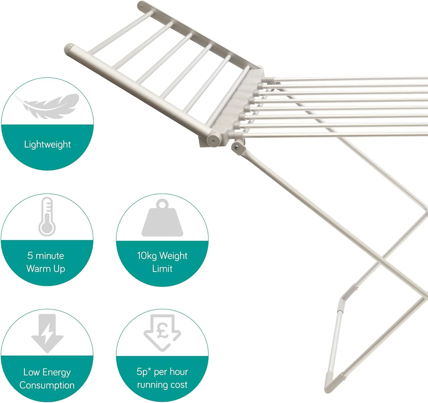 HomeLife 230w Electric Heated Clothes Dryer | E9701 - Image 4