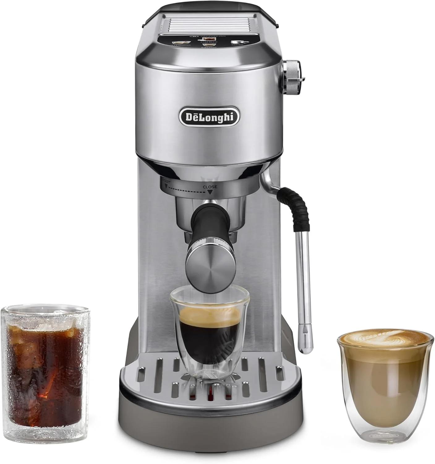 DeLonghi Dedica Duo Espresso Coffee Machine – Silver | EC890.M