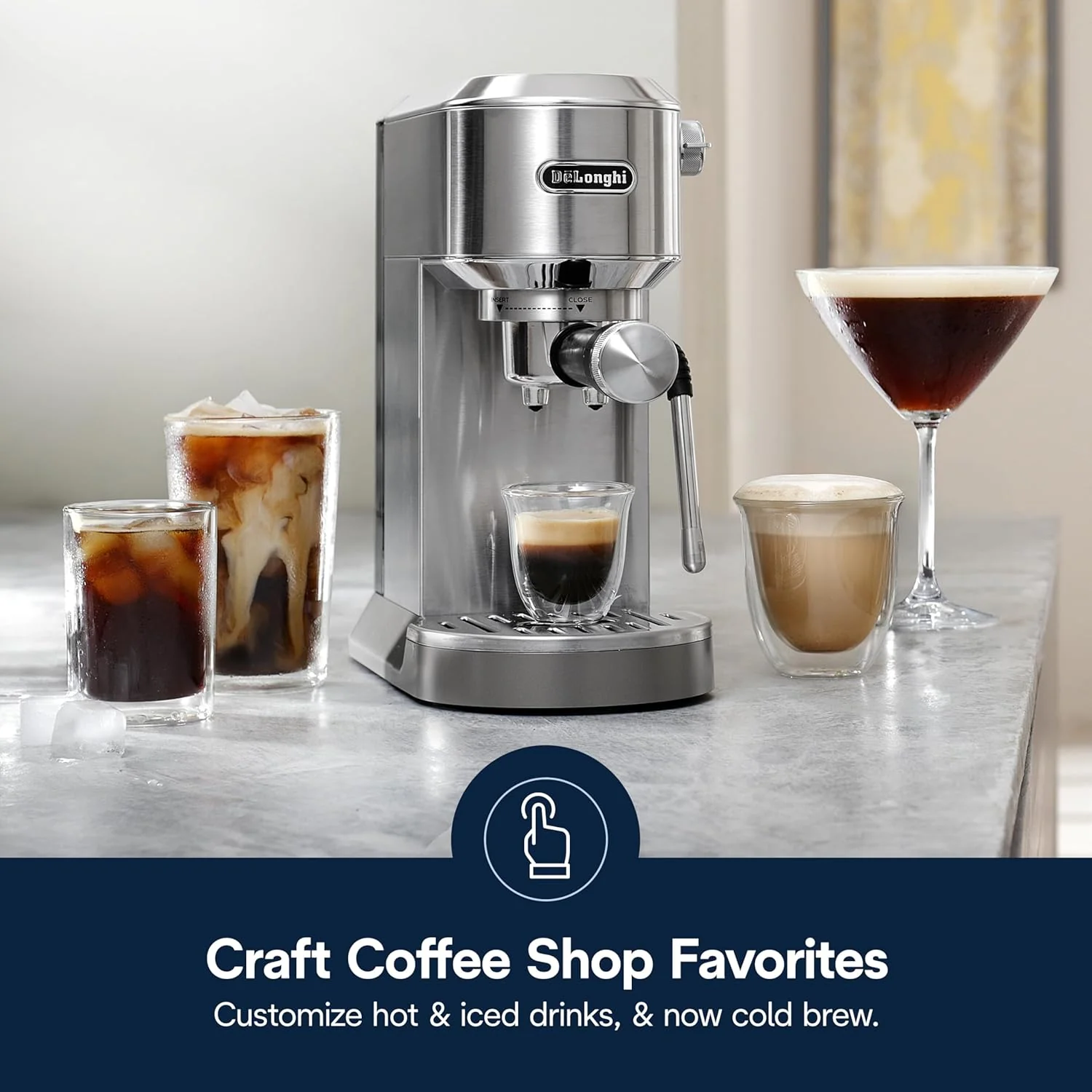 DeLonghi Dedica Duo Espresso Coffee Machine – Silver | EC890.M - Image 4