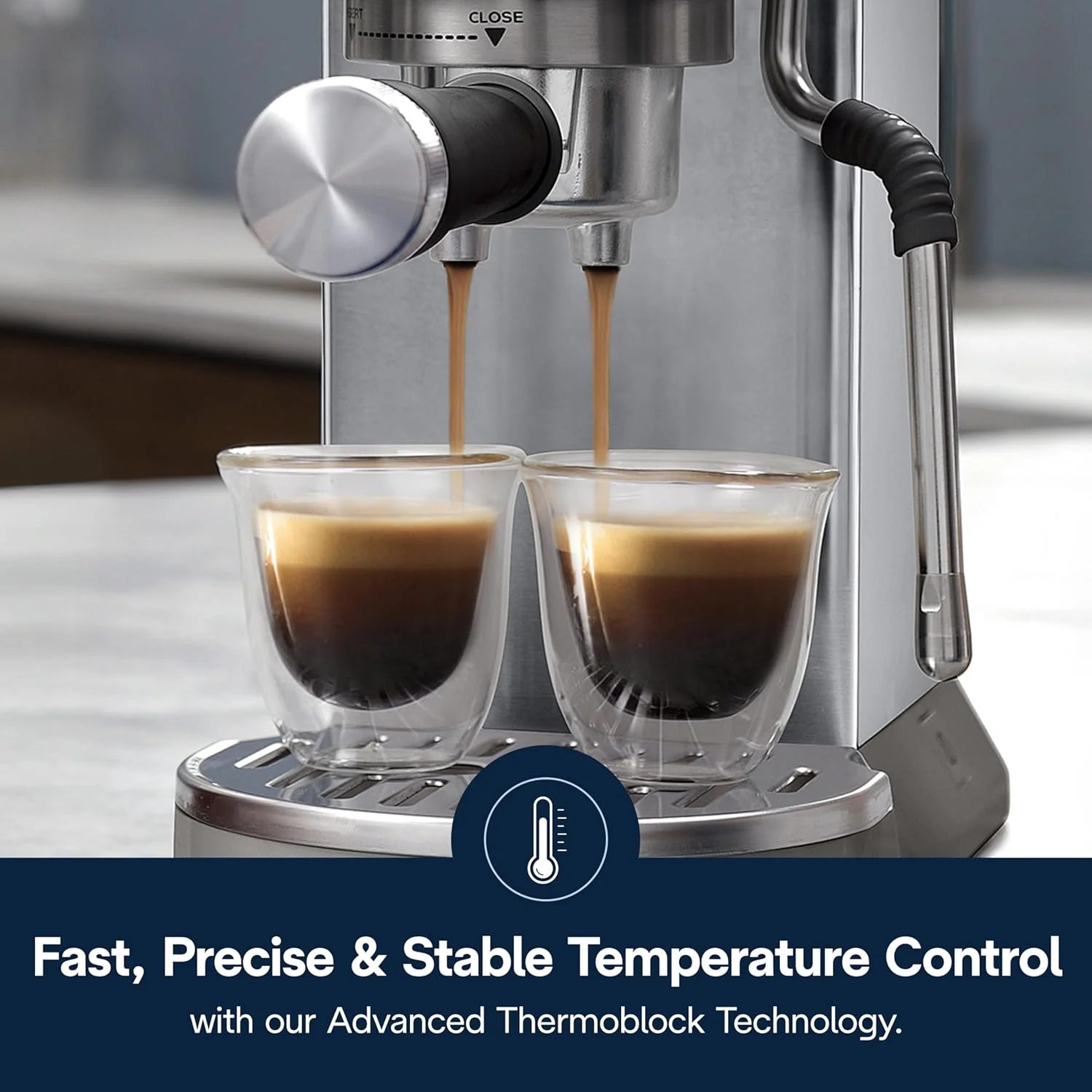 DeLonghi Dedica Duo Espresso Coffee Machine – Silver | EC890.M - Image 9