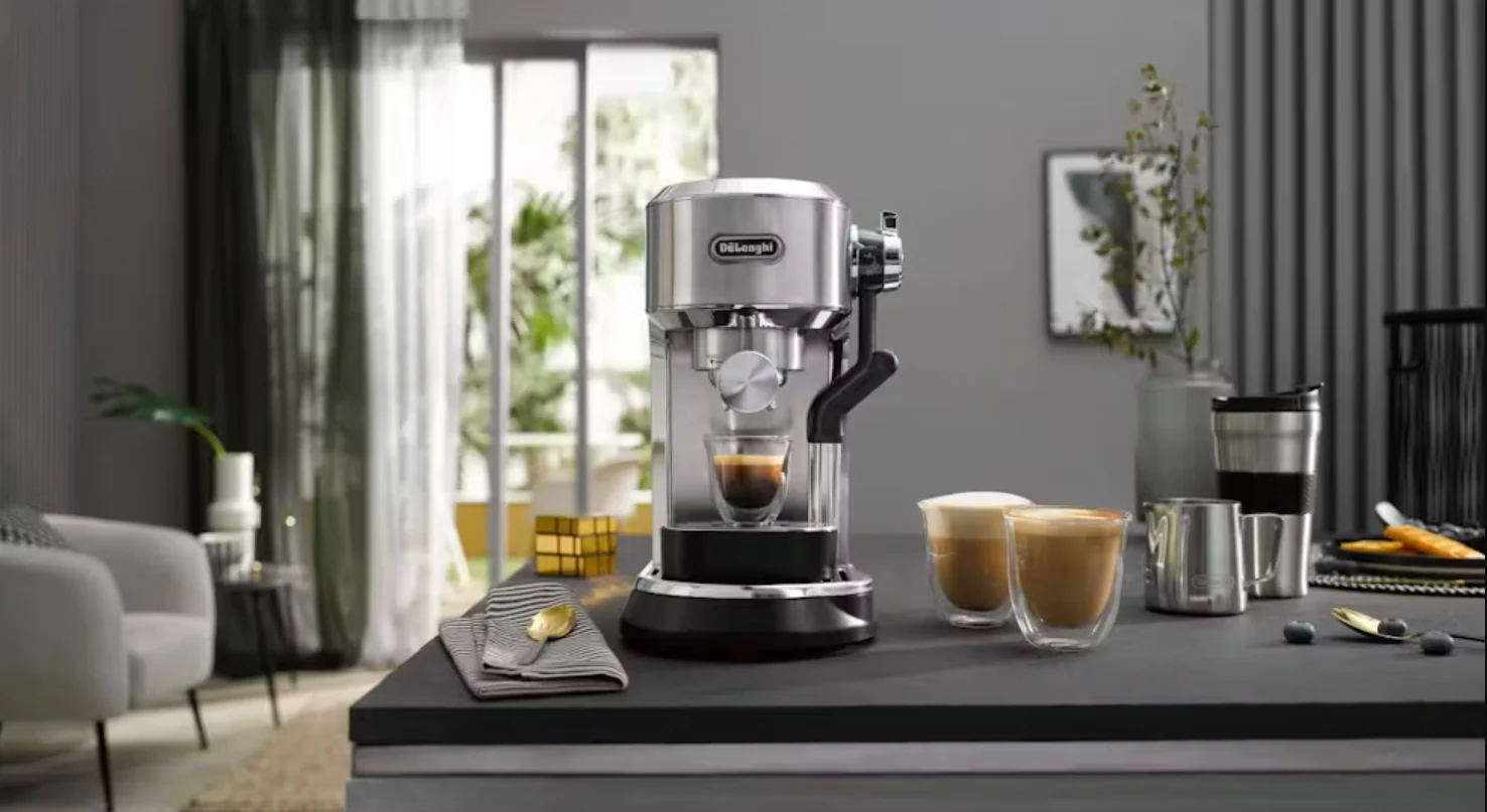 DELONGHI Dedica Maestro Plus Coffee Machine - Silver | EC950.M - Image 8