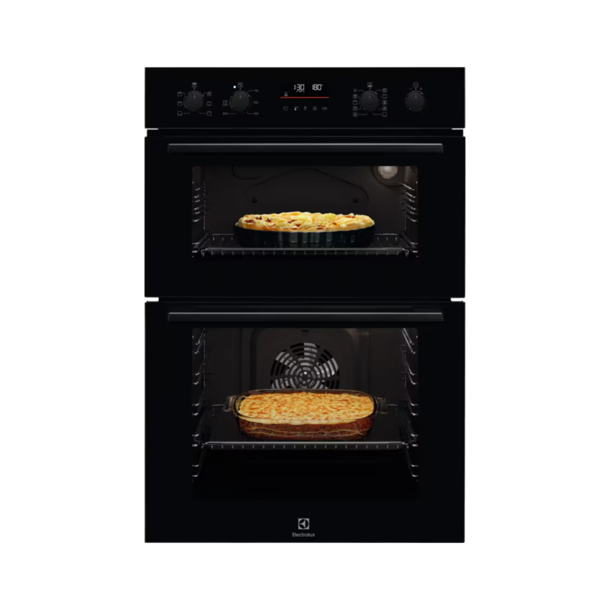 Electrolux 300 SurroundCook Catalytic Built-in Double Oven - Black | EDFDC46K