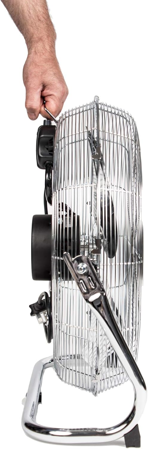 *OPEN BOX* Mylek 18″ High Velocity Floor Fan - Chrome | MYHV18 - Image 6