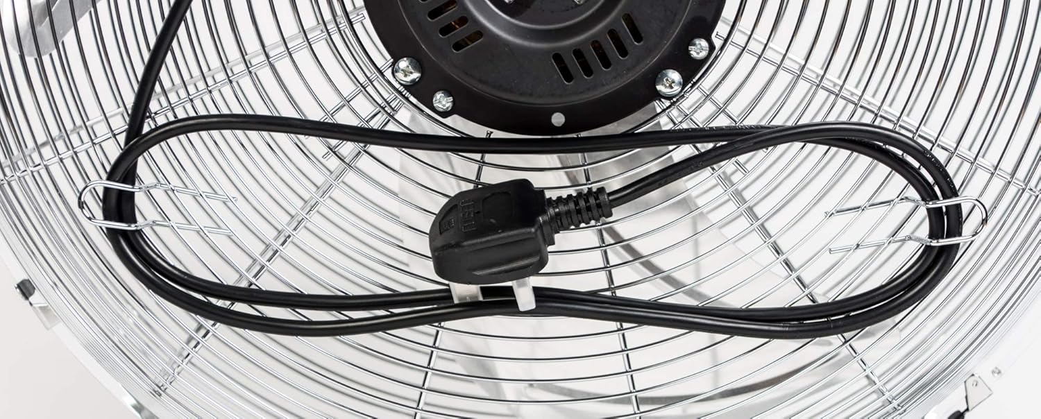 *OPEN BOX* Mylek 18″ High Velocity Floor Fan - Chrome | MYHV18 - Image 7