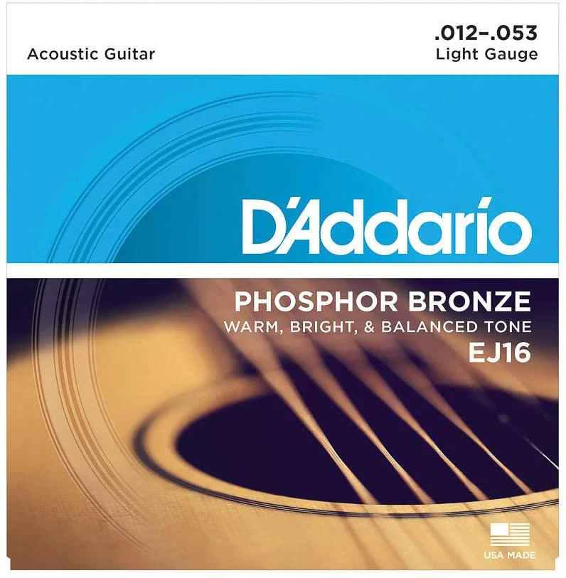 Daddario Acoustic Guitar Strings Light Gauge | EJ16