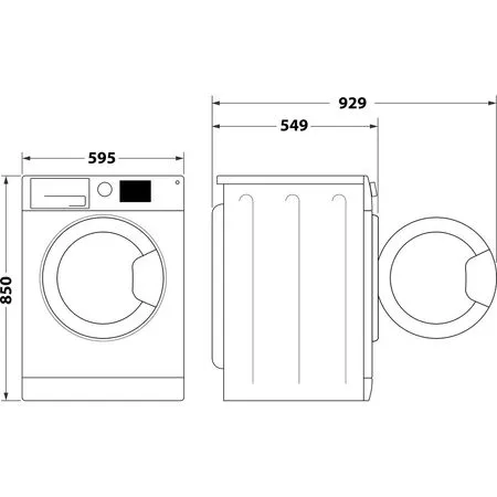Indesit 8/6kg 1400 Spin Freestanding Washer Dryer - White || EWDE861483WUK - Image 6