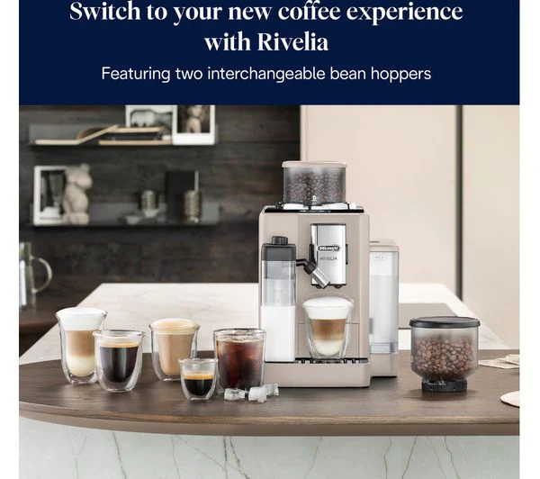 DELONGHI Rivelia Automatic Coffee Maker - Beige | EXAM440.55.BG - Image 4