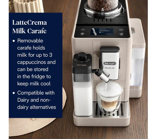 DELONGHI Rivelia Automatic Coffee Maker - Beige | EXAM440.55.BG - Image 5