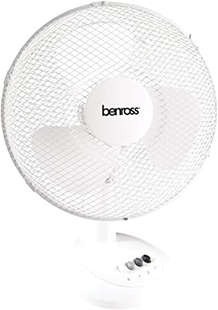 BENROSS Oscillating 12" Desk Fan - White | EXSFAN12D - Image 4