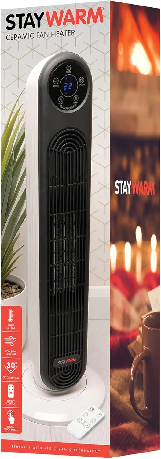*OPEN BOX* STAYWARM 2000w Ceramic Tower Heater with Remote Control | F2252WH - Image 6