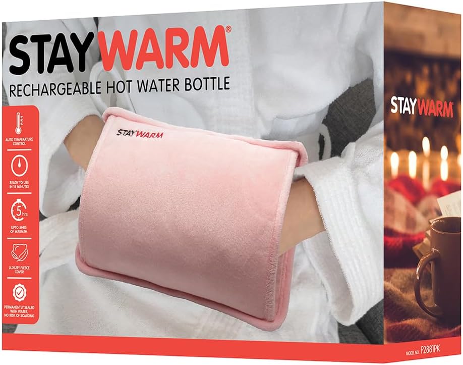 StayWarm Rechargeable Hot Water Bottle - Pink | F2881PK - Image 7